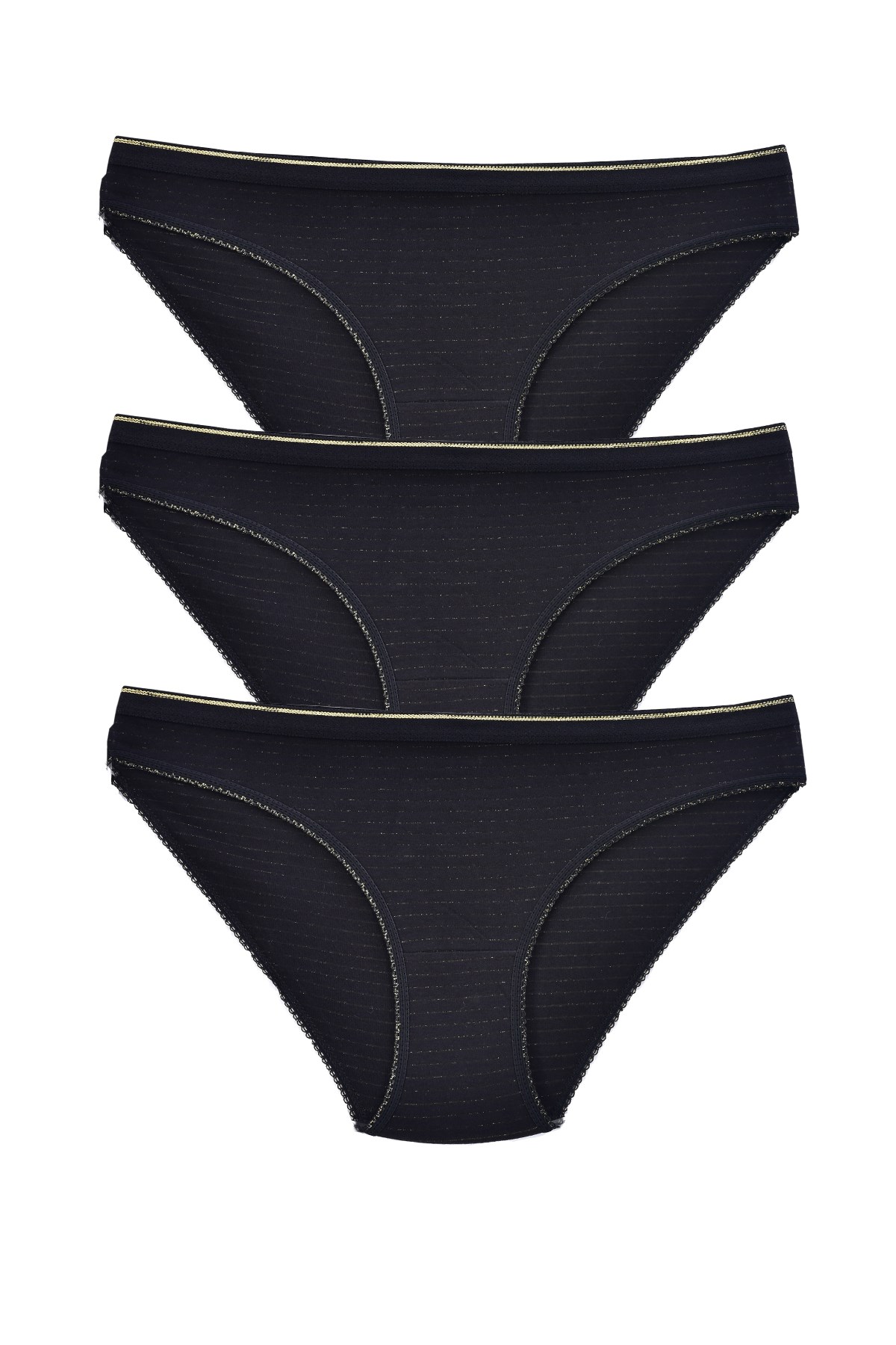 Kadın 3'lü Paket Desenli  Bikini Külot