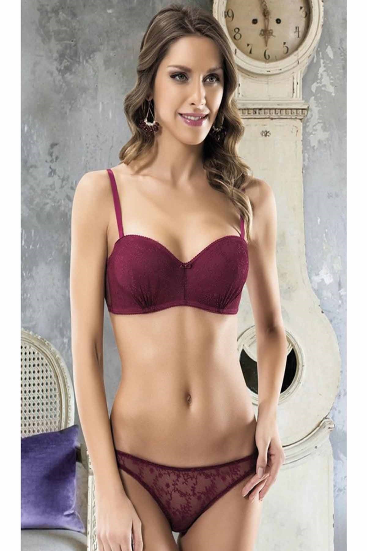 Kadın 4151013 Straplez Desteksiz Sütyen Takım
