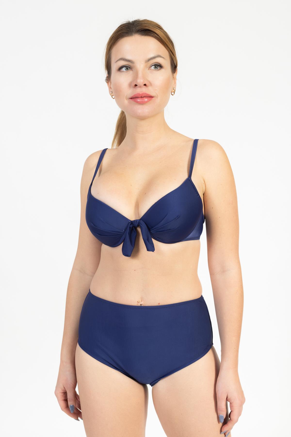 Kadın 718 Yüksel Bel Kaplı Bikini Takımı