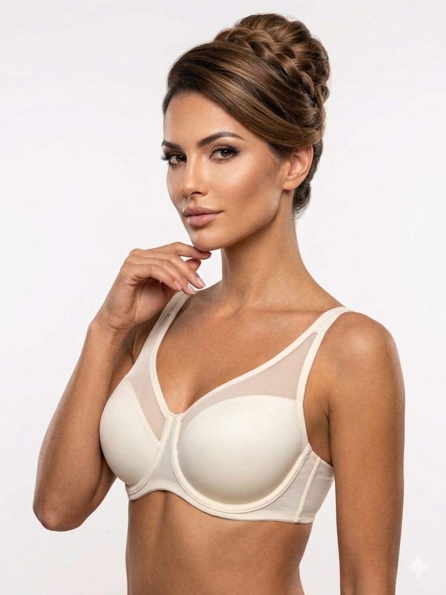 Kadın Pemilo Tül Detaylı Lj Ultra Soft C Cup Toparlayıcı Sütyen
