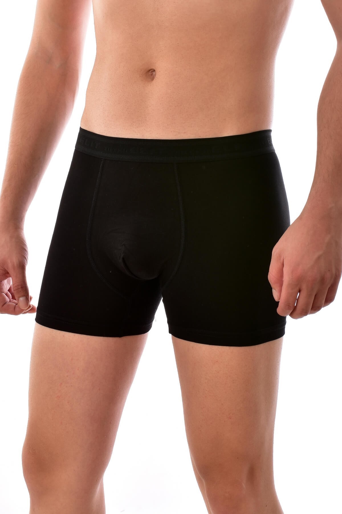 3 Adet Elit 1251  Modal Elasthan Erkek Boxer SİYAH