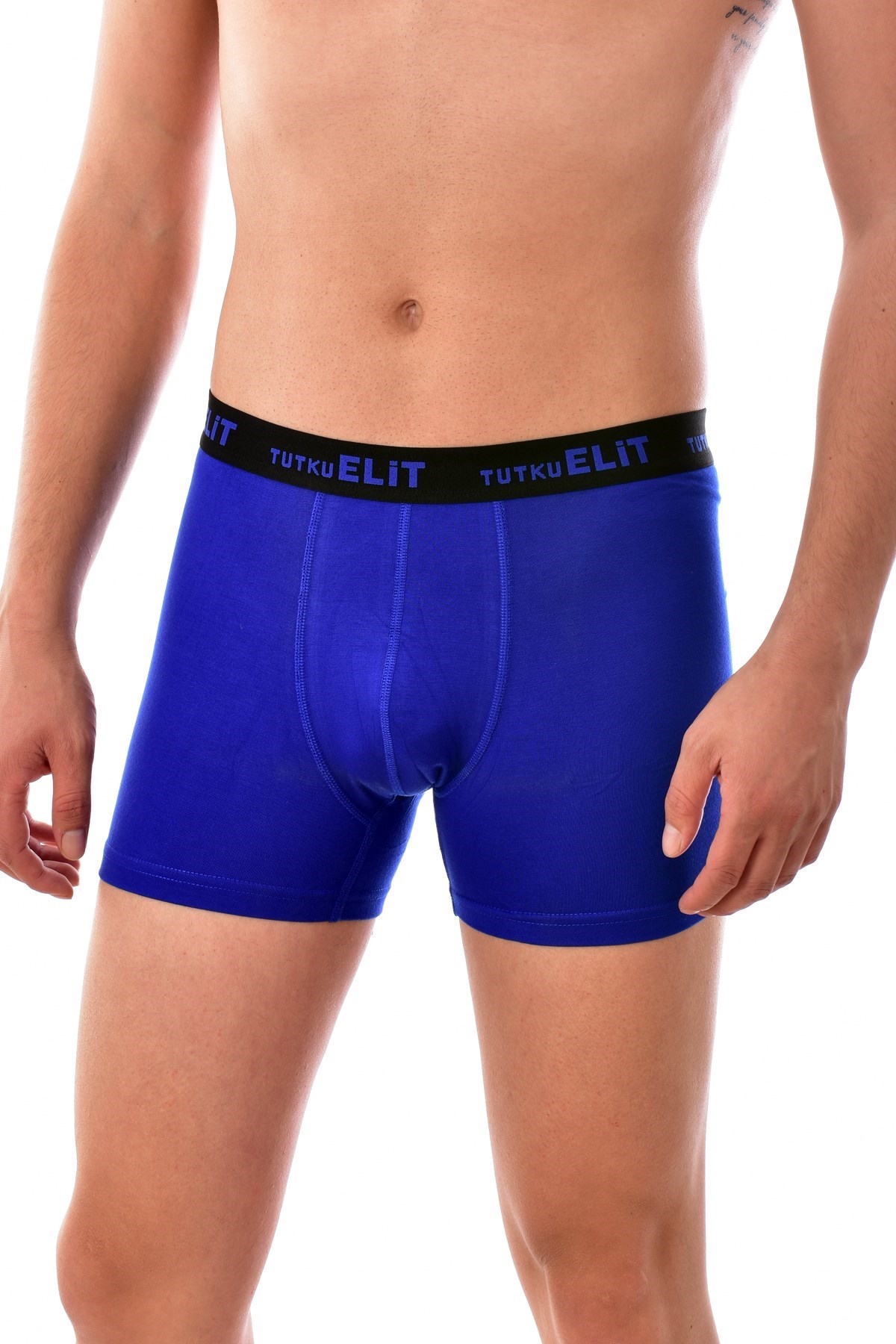 3 Adet Elit 1252  Erkek Modal Elasthan Boxer SAKS MAVİ