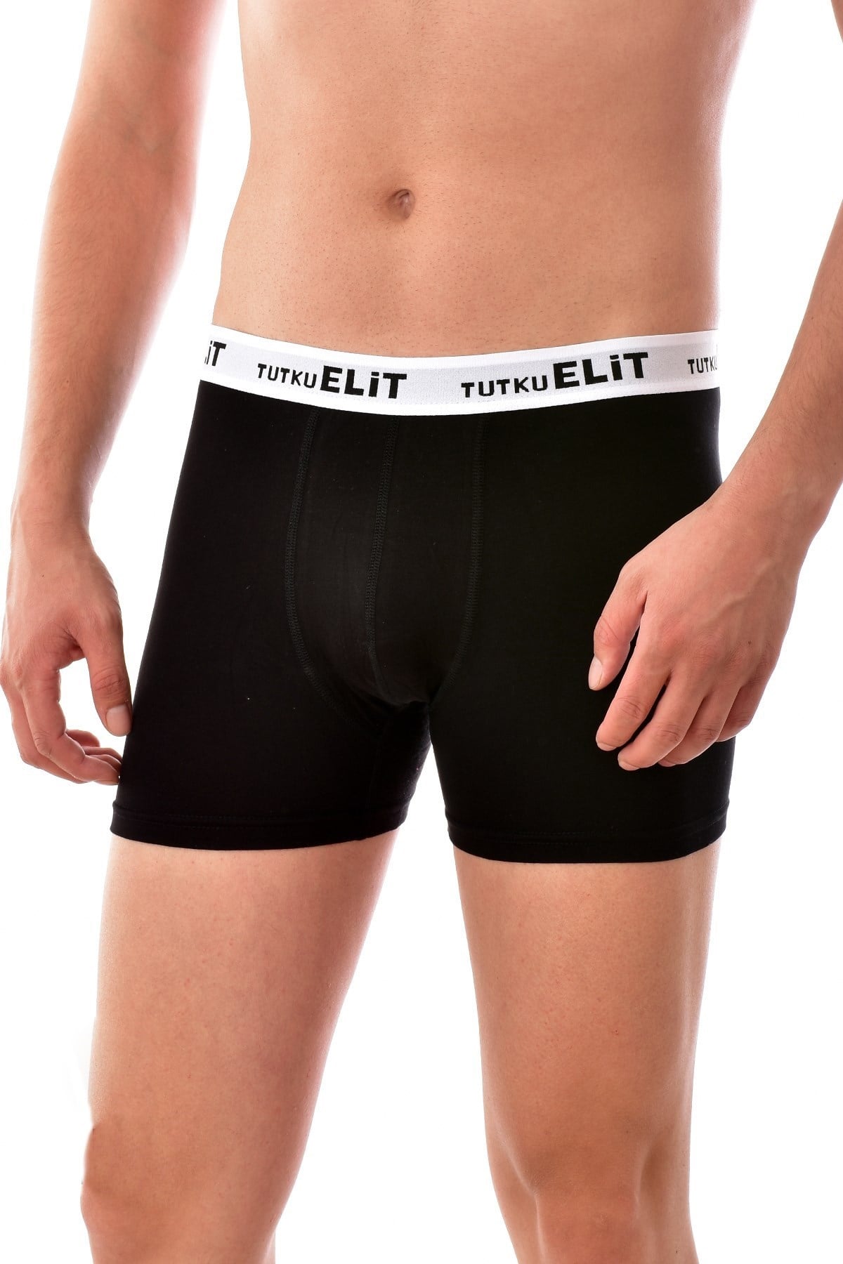 3 Adet Elit 1252  Erkek Modal Elasthan Boxer SİYAH