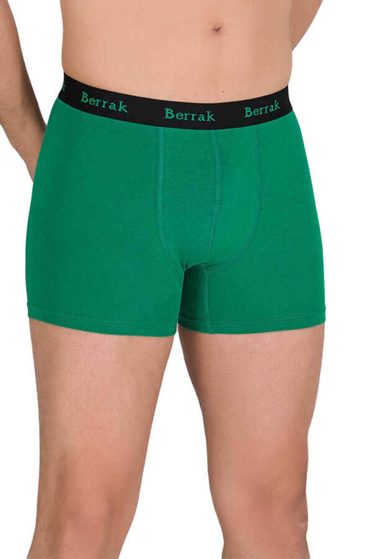 3 Adet Erkek 440676 Modal Likralı Esnek Erkek Boxer YEŞİL
