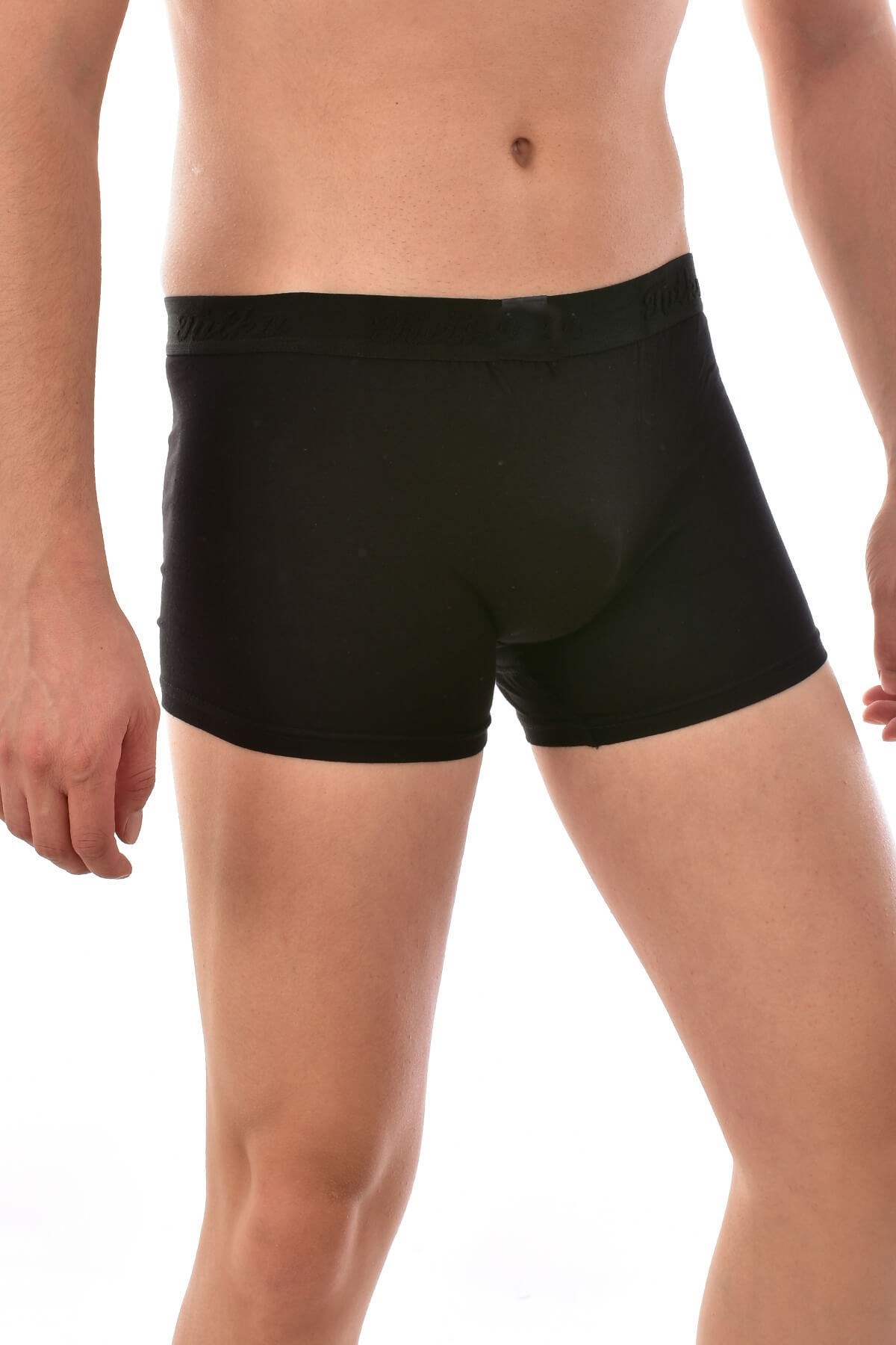 3 Adet Tutku 0114  Erkek Likralı Elastan Boxer SİYAH