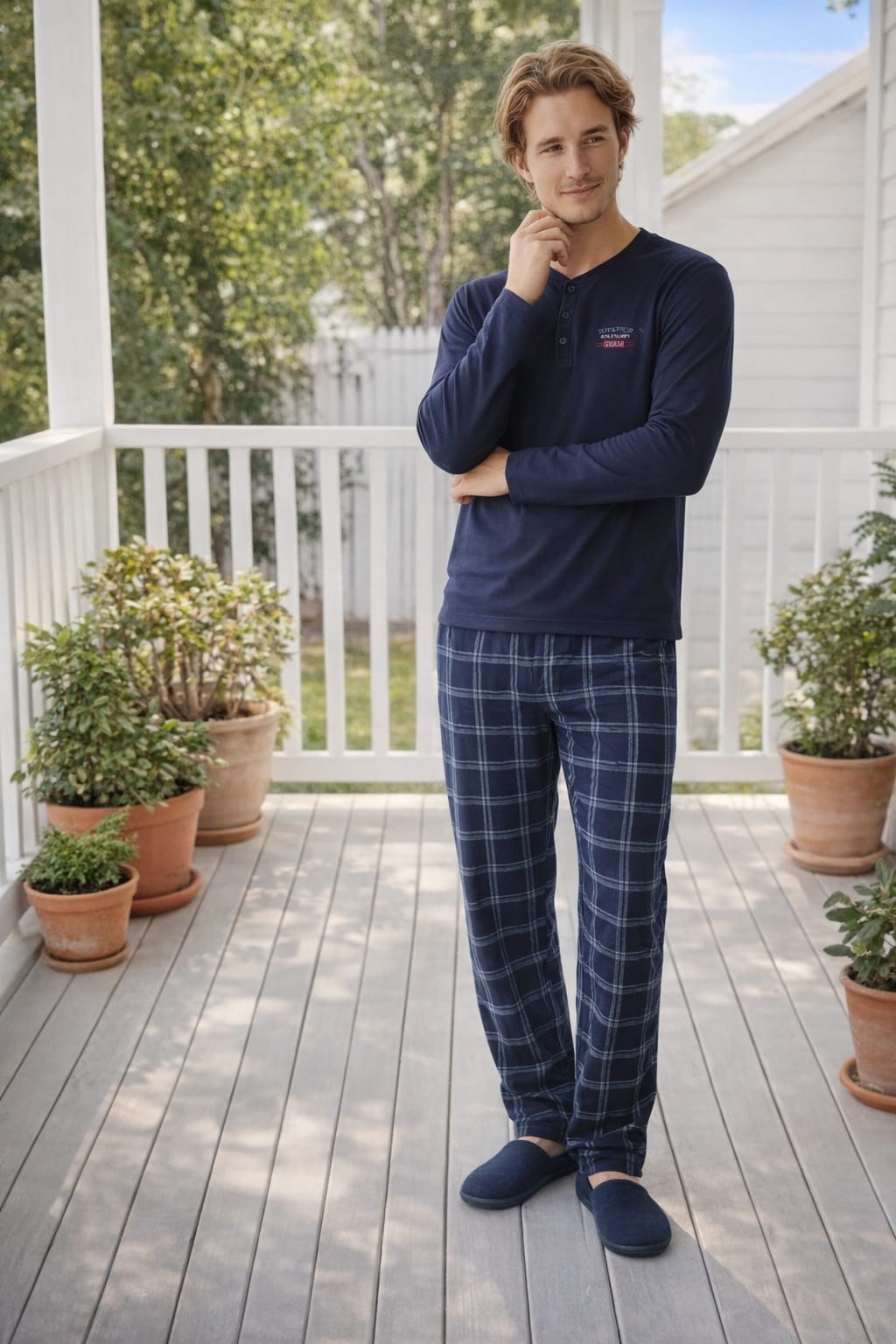 Erkek 01196 Uzun Kol Süprem Pijama Takımı