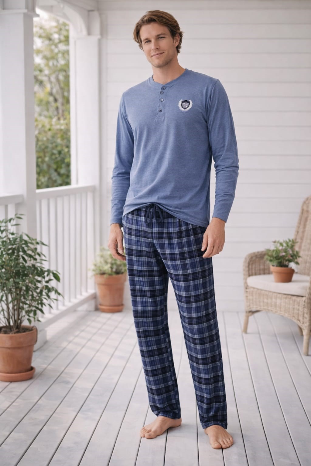 Erkek 01370 Uzun Kol Süprem Pijama Takımı