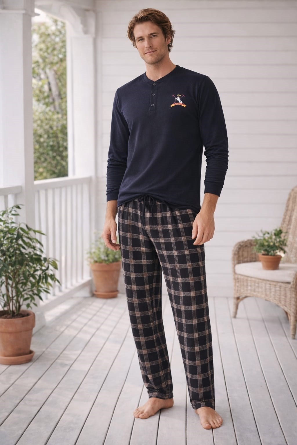 Erkek 01372 Uzun Kol Süprem Pijama Takımı