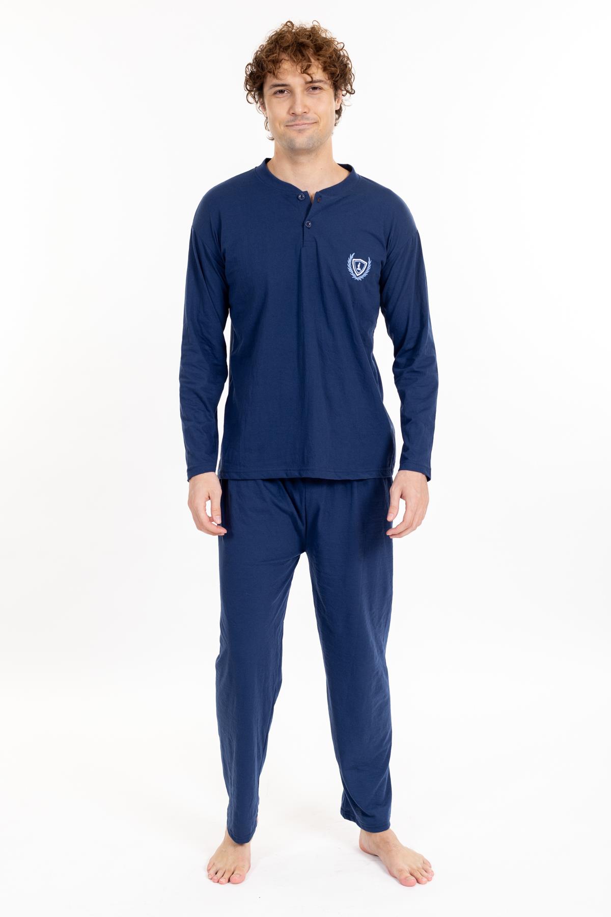 Erkek 1065 Uzun Kol Süprem Pijama Takımı LACİVERT