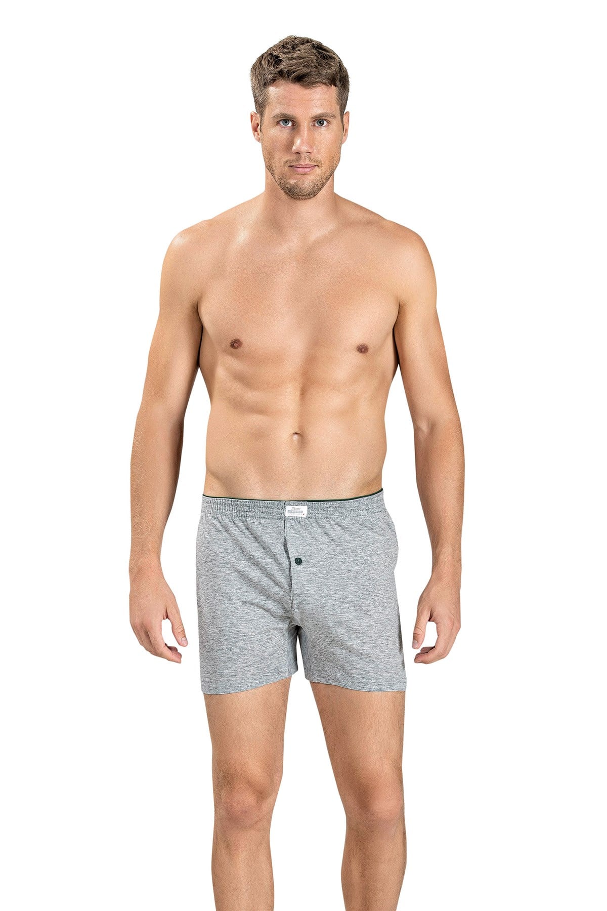 Erkek 127  Havlu Kemerli Boxer GRİ