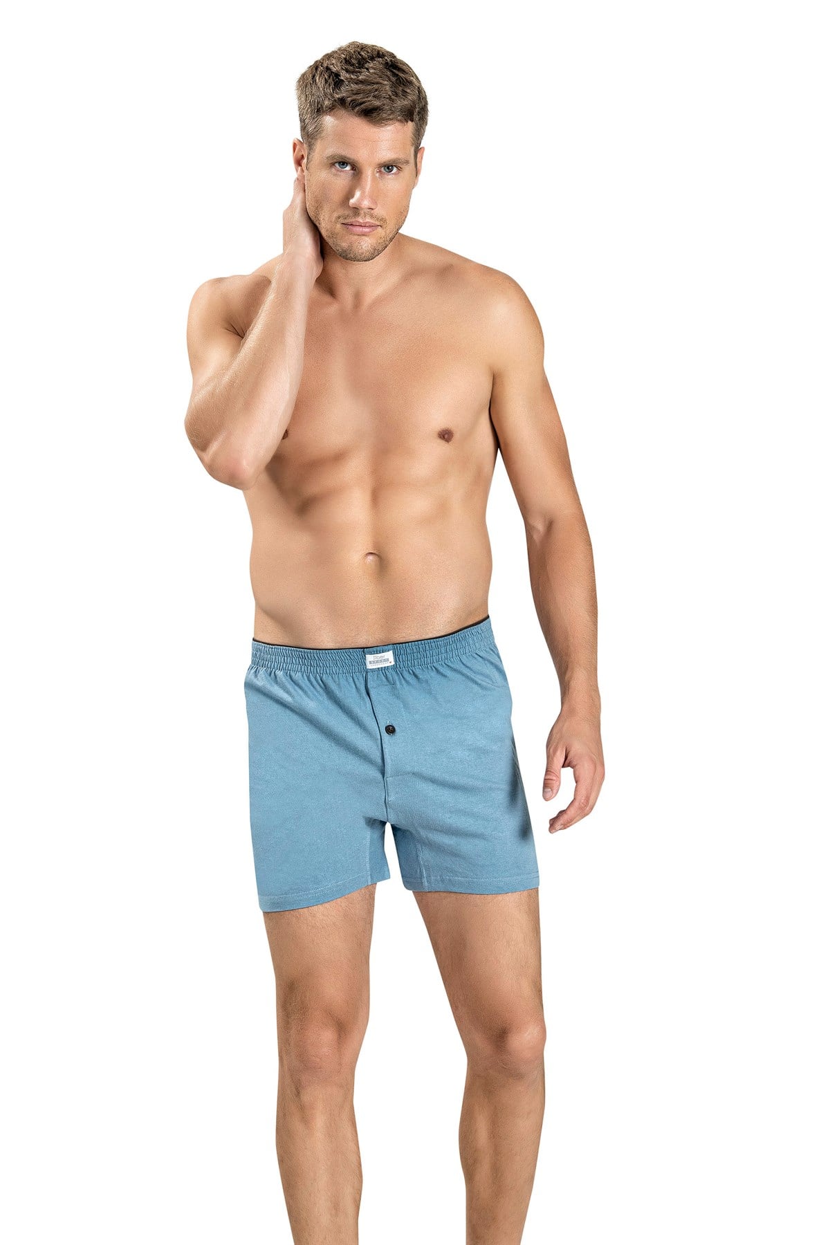 Erkek 127  Havlu Kemerli Boxer İNDİGO