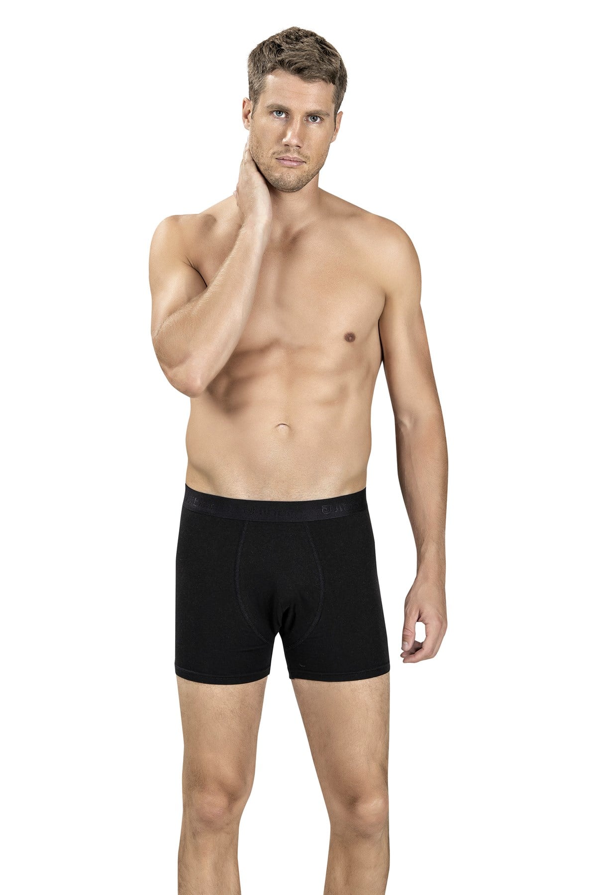Erkek 321 Modal Düz  Boxer SİYAH