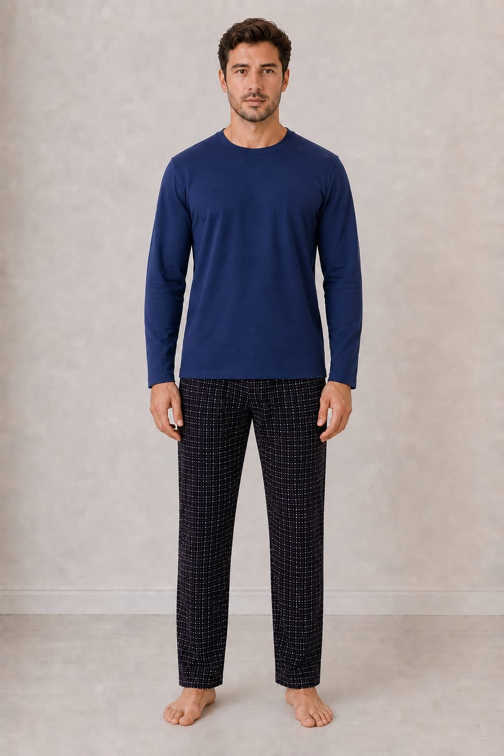 Erkek 7122 İnterlok %100 Pamuk Pijama Takım