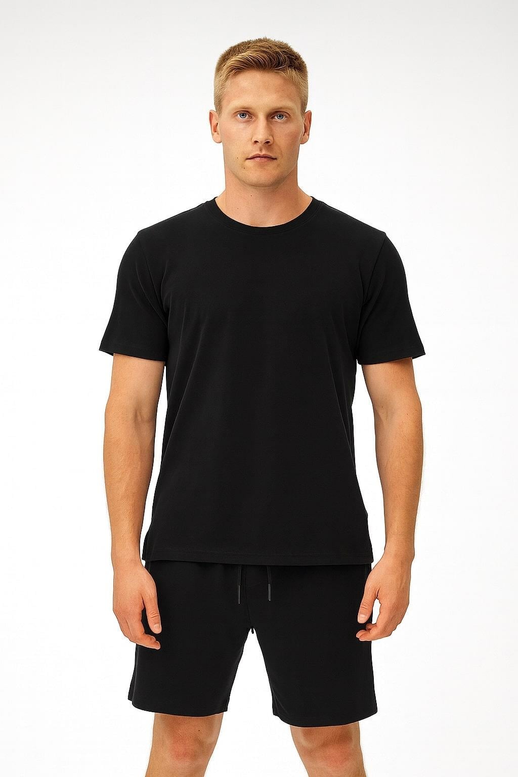 Erkek 7803 Oversize Şortlu Takım SİYAH