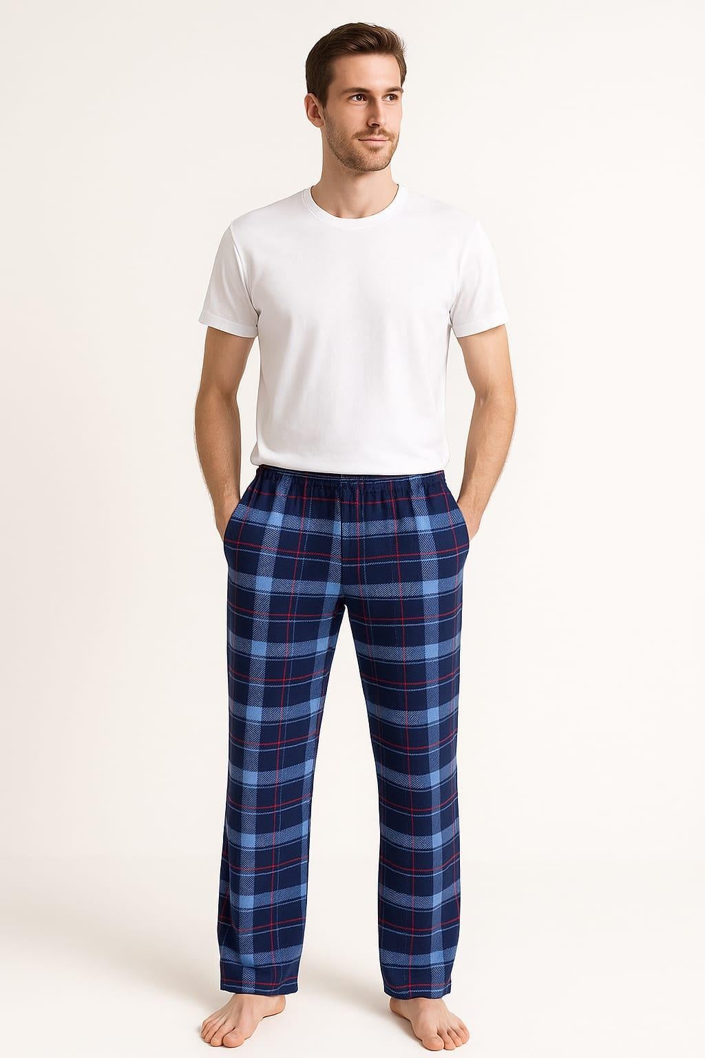 Erkek Desenli Cepli Tek Alt MAVİ-LACİVERT