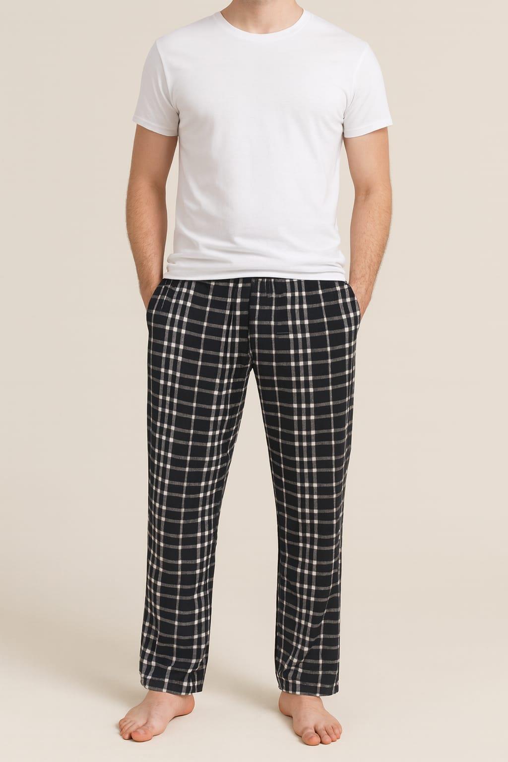 Erkek Desenli Cepli Tek Alt SİYAH