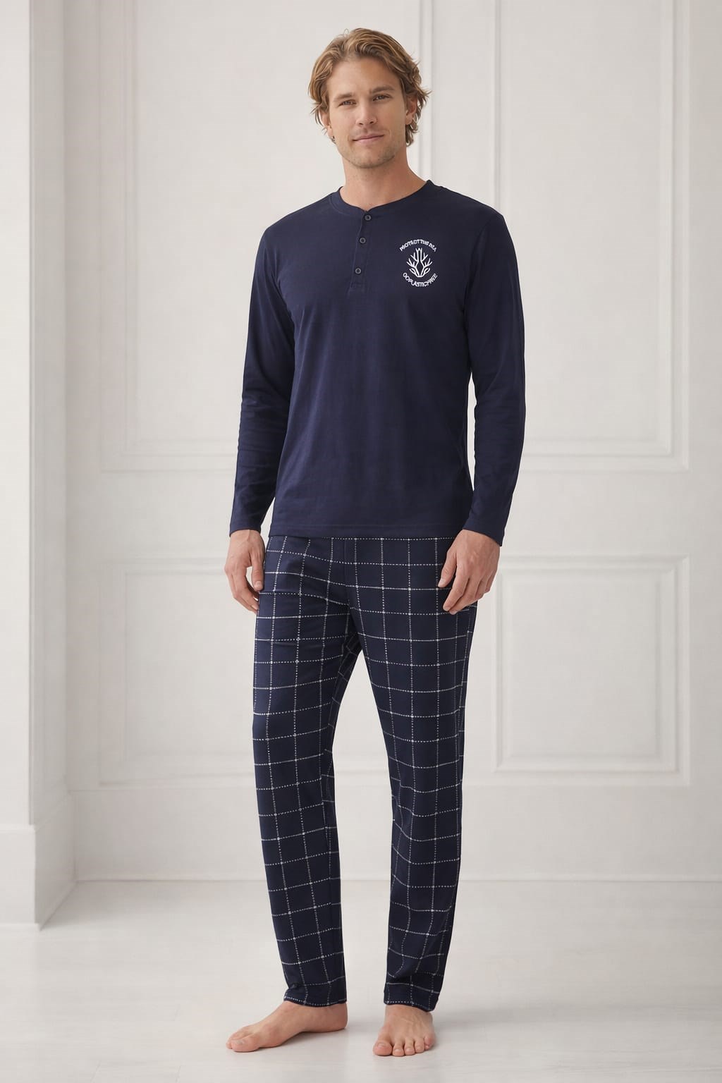 Erkek Uzun Kol 01342 Süprem Pijama Takımı