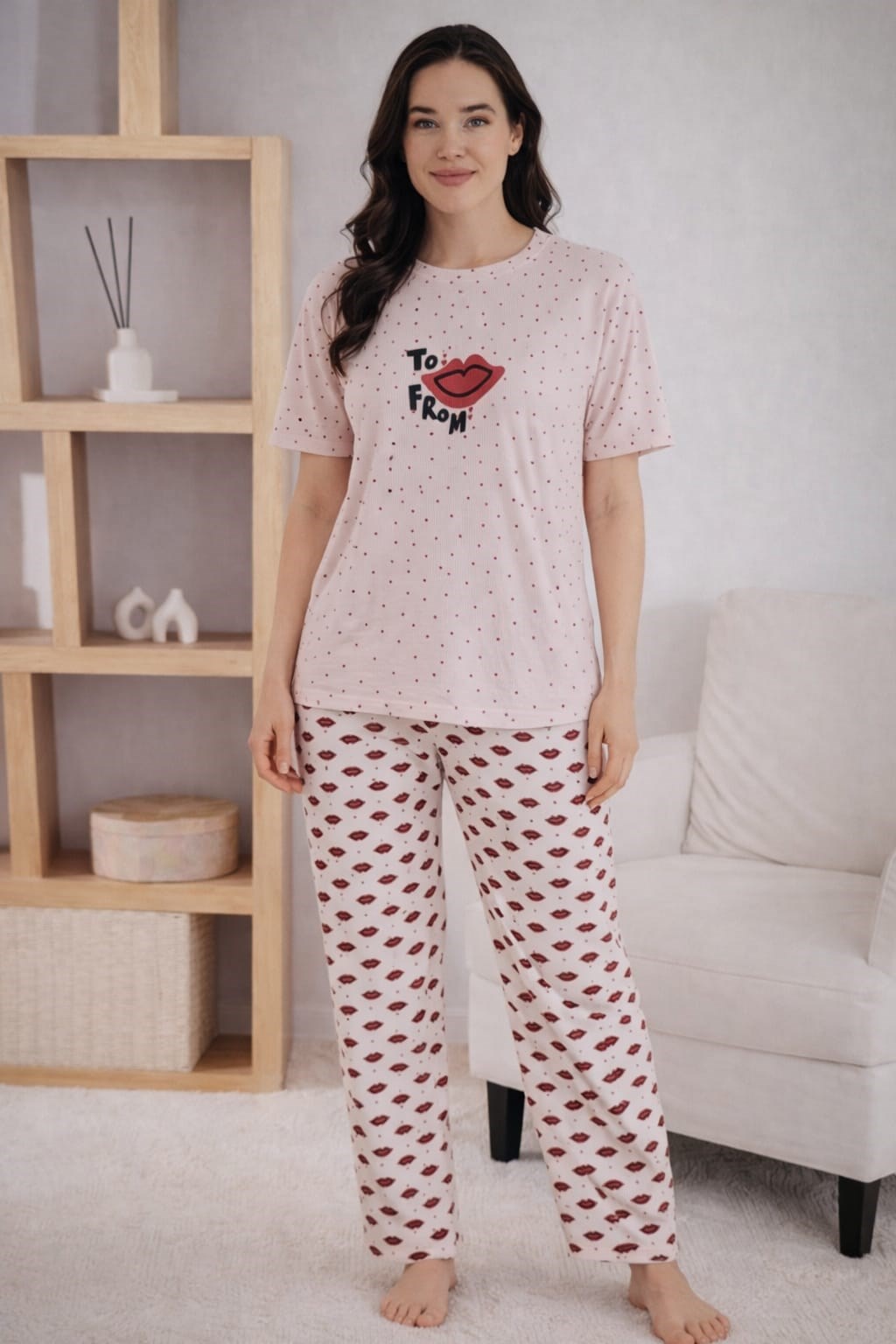 Kadın 1905-4 Kısa Kol Oslo Pijama Takımı