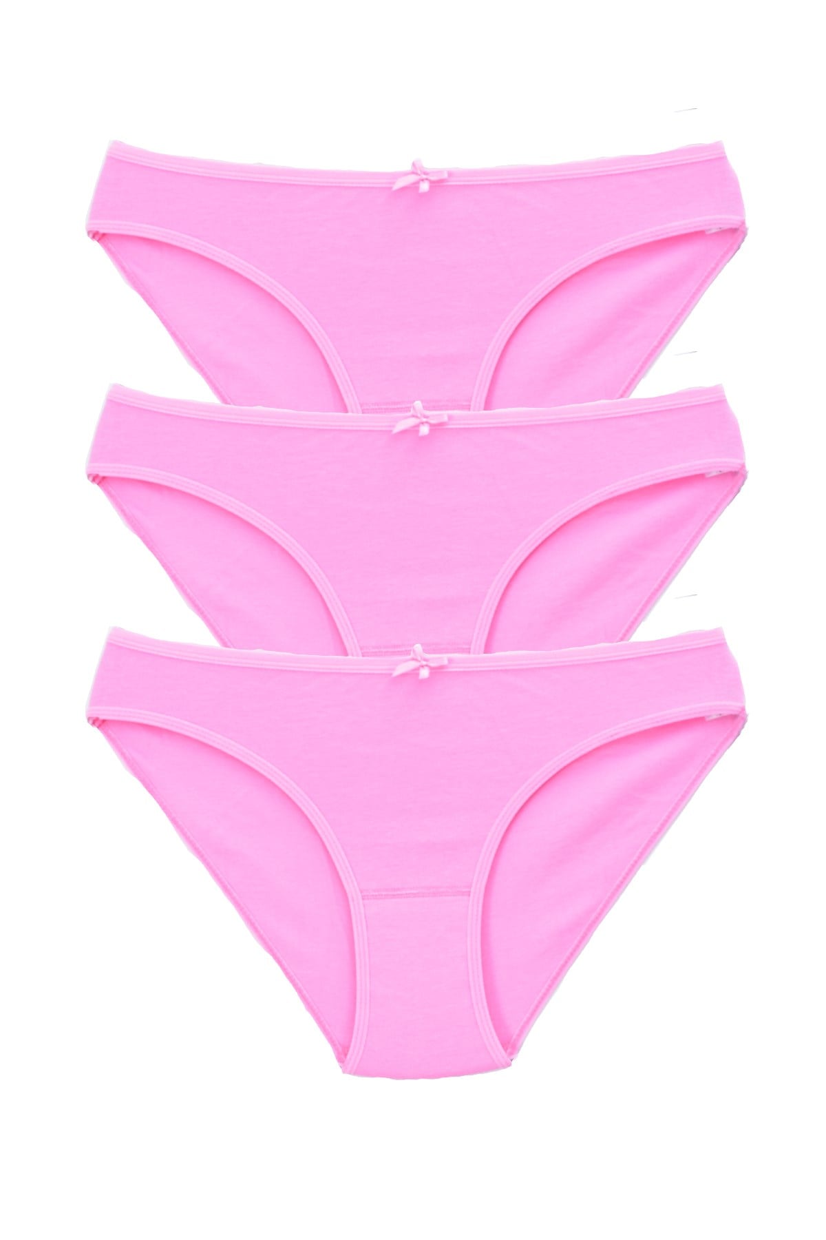 Kadın 3'lü Paket Bikini Külot PEMBE