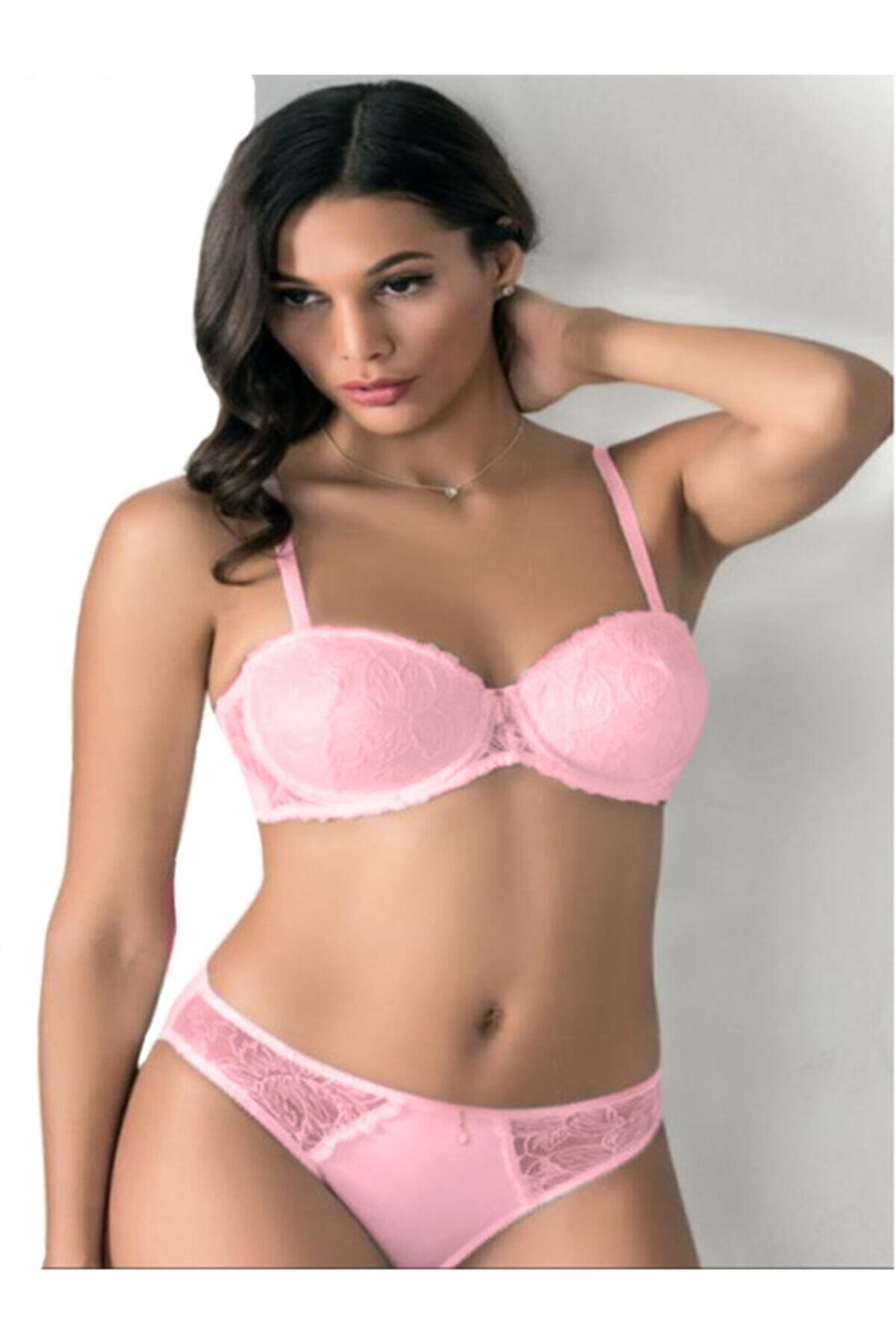 Kadın 510655 Desteksiz  Basic Sütyen Takım PUDRA