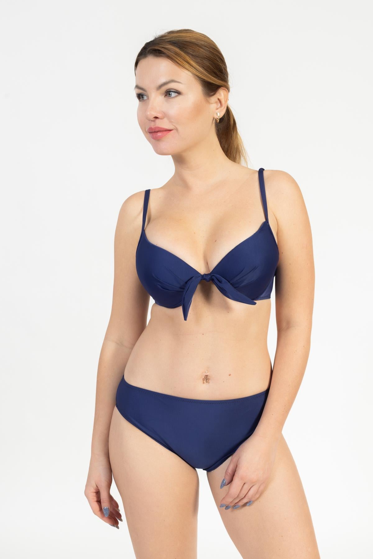 Kadın 717 Kaplı Bikini Takımı LACİVERT