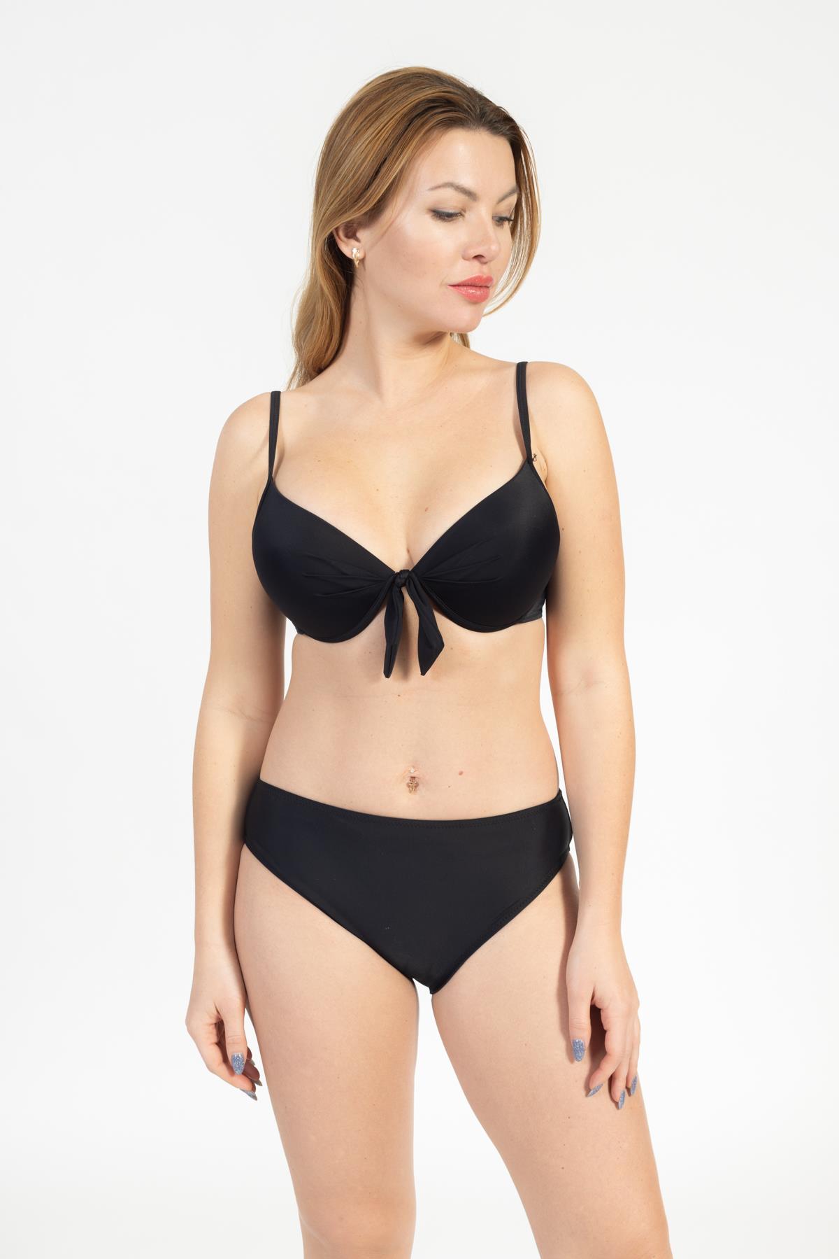 Kadın 717 Kaplı Bikini Takımı SİYAH