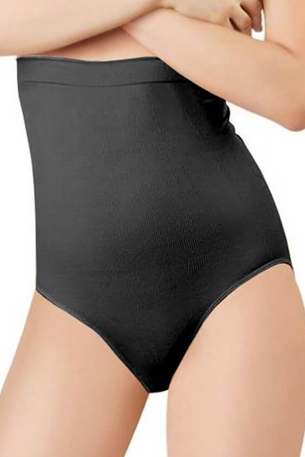 Kadın 890 Dikişsiz Silikonlu Slip Korse SİYAH