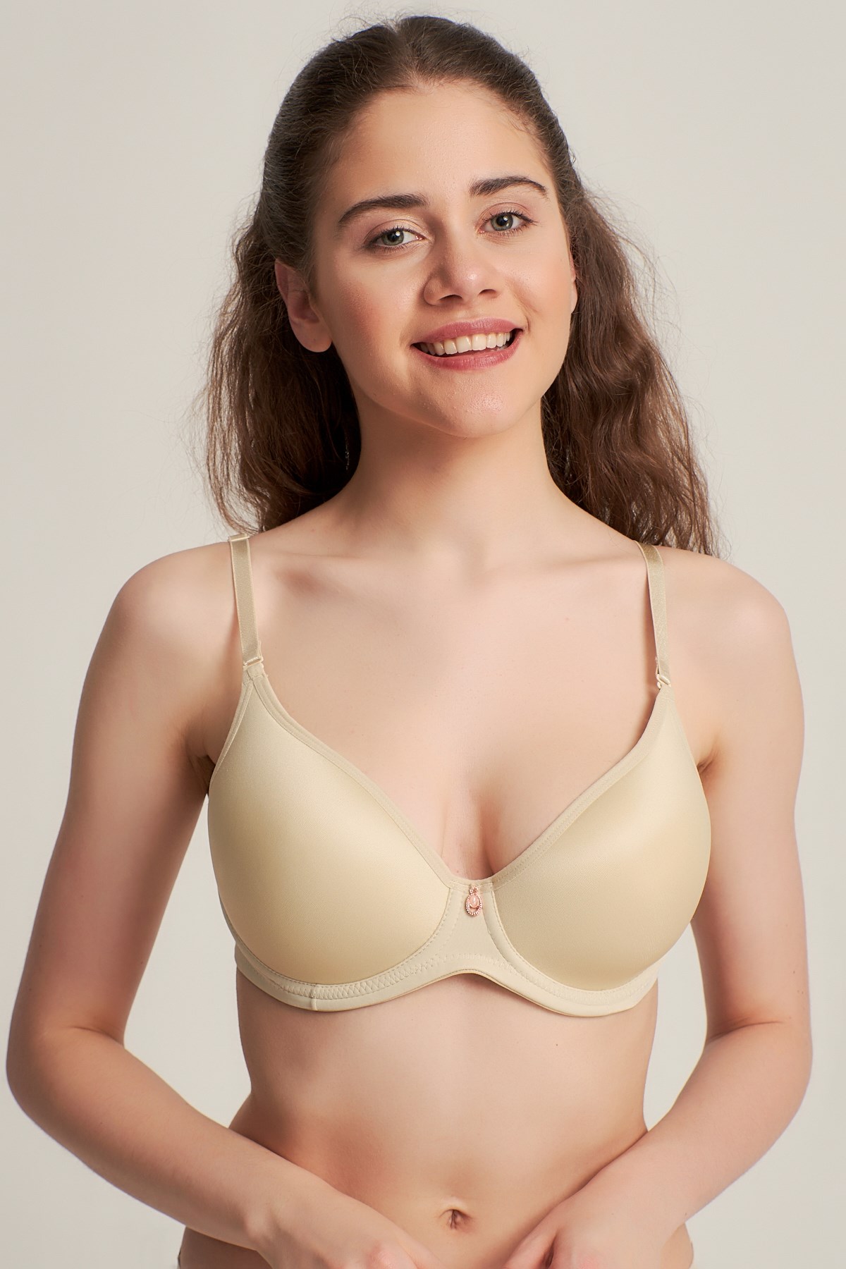Kadın 9141015 Fanetta Soft CupTaşlı Battal Sütyen TEN