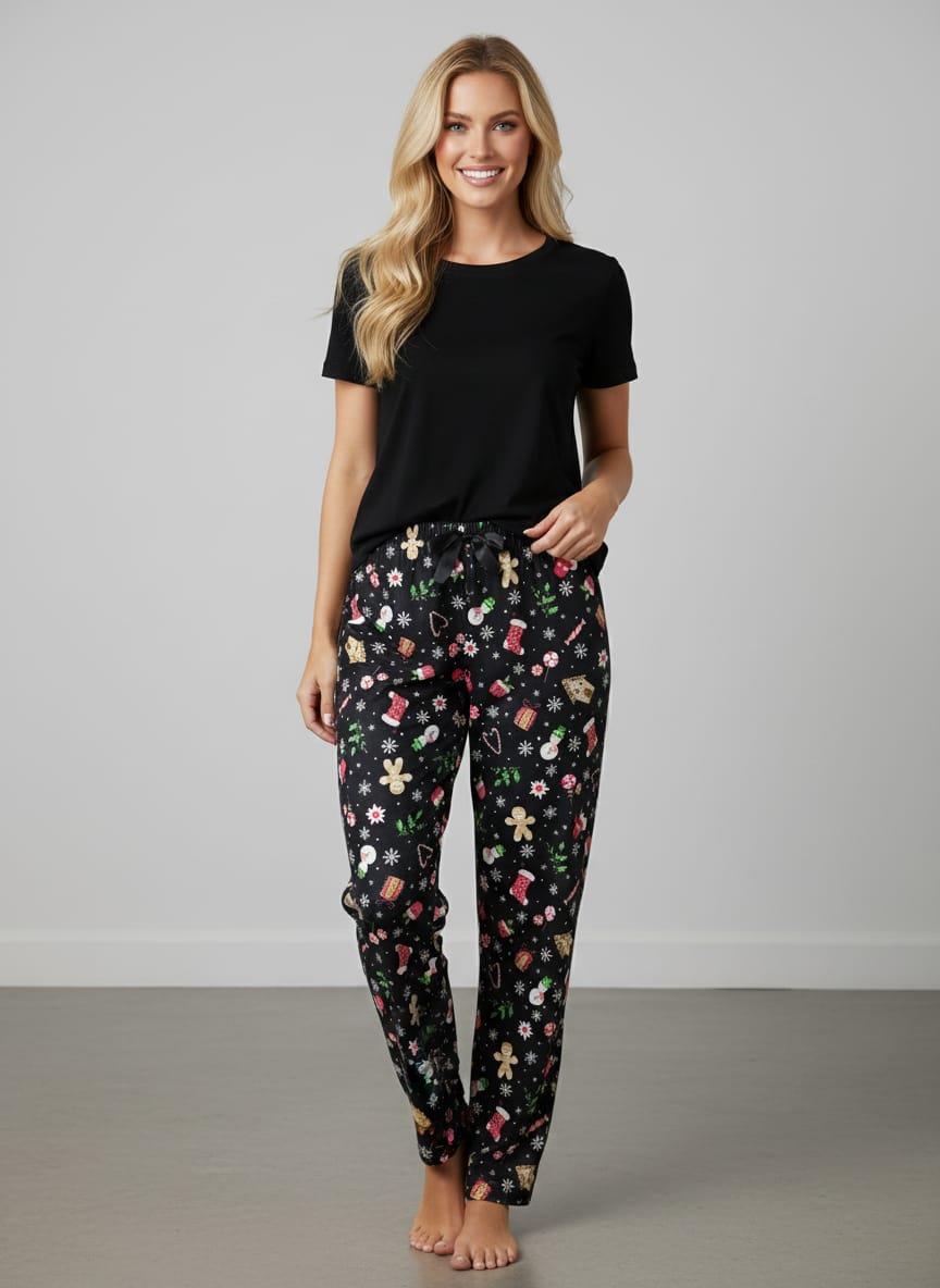 Kadın Desenli Süet Tek Alt