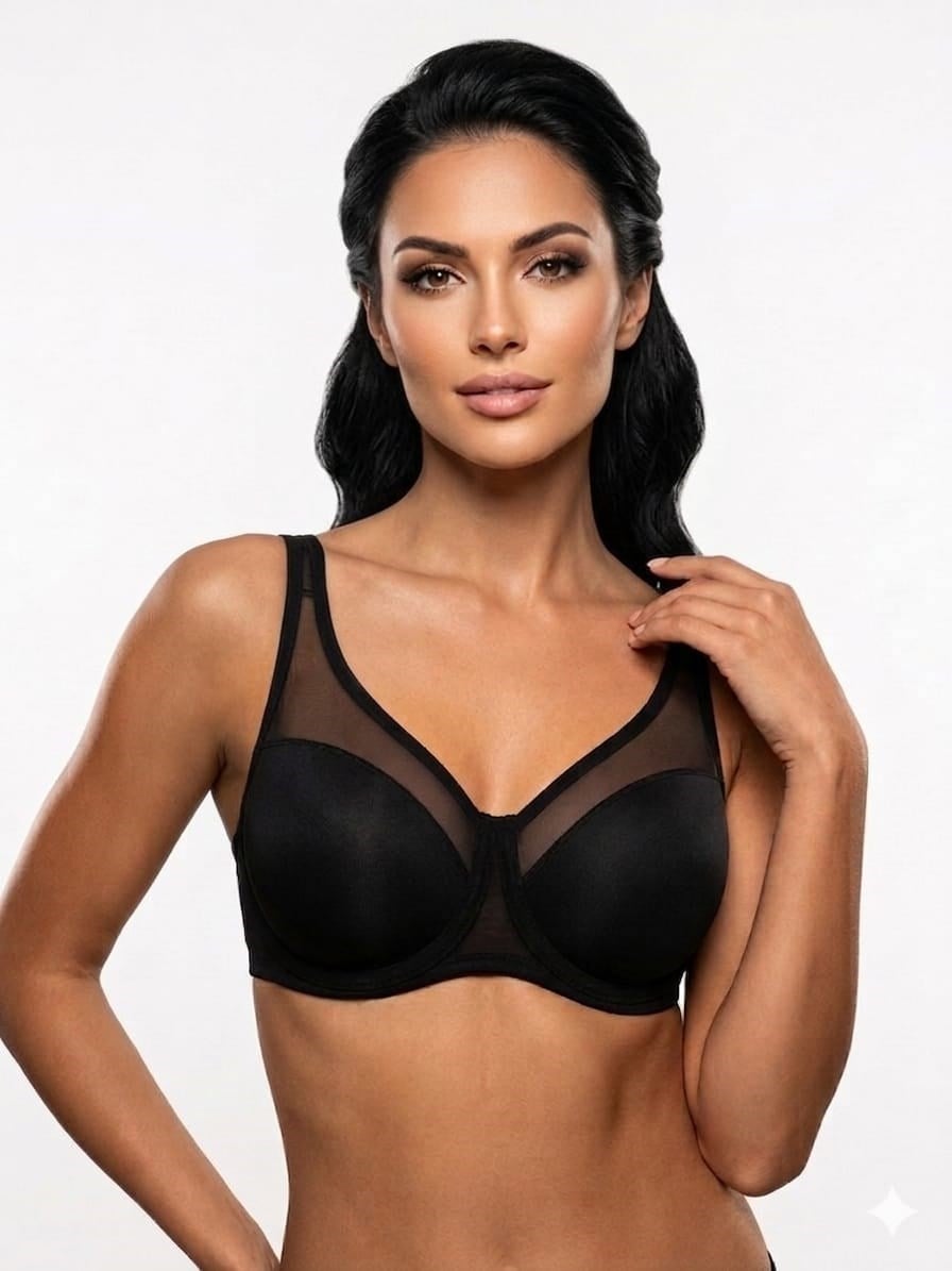Kadın Pemilo Tül Detaylı Lj Ultra Soft C Cup Toparlayıcı Sütyen