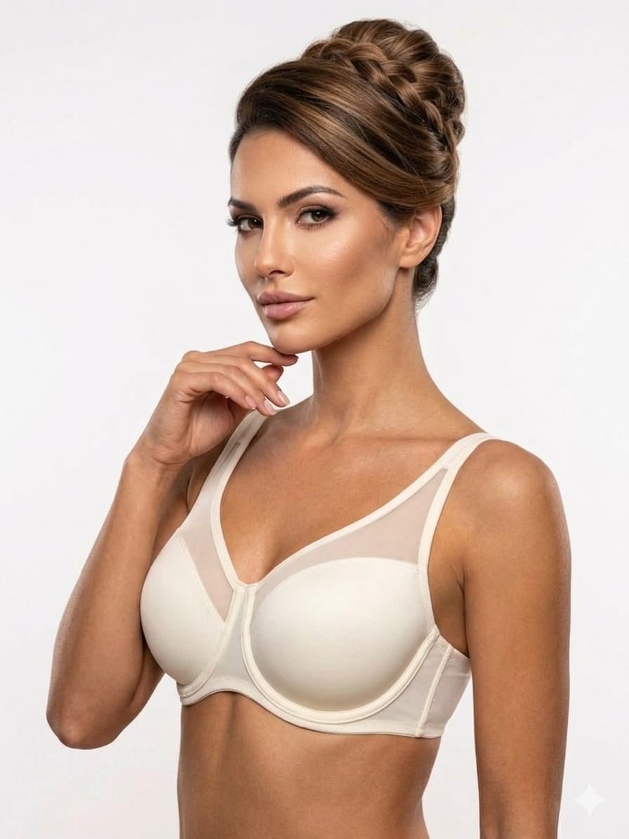 Kadın Pemilo Tül Detaylı Lj Ultra Soft C Cup Toparlayıcı Sütyen