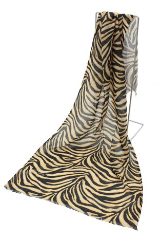 Zebra Şal (Lacivert-Somon)-tekstilland