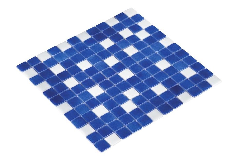 Mozaik - Koyu Mavi/Beyaz