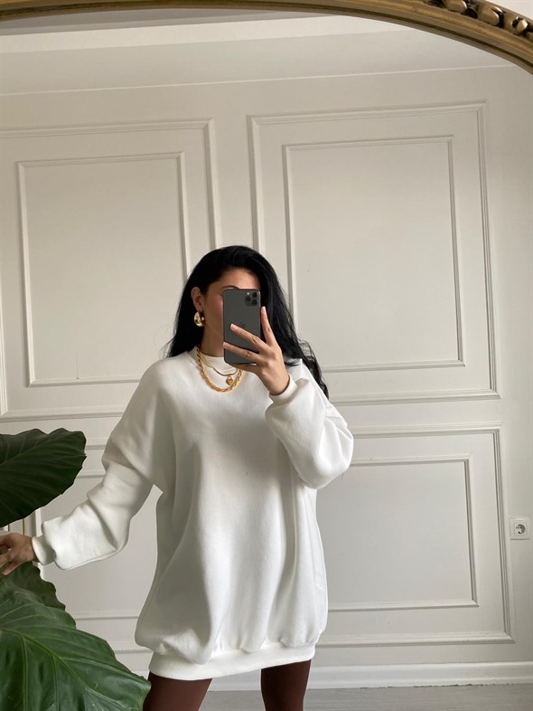 Ekru Oversize Sweat