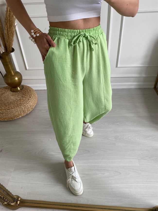 Fıstık Yeşili Şalvar Pantolon
