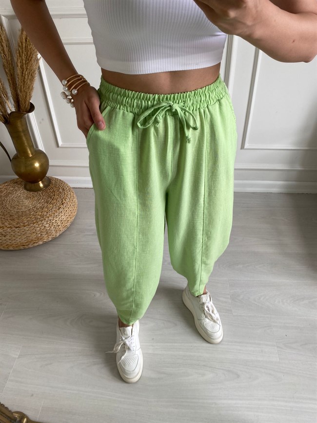 Fıstık Yeşili Şalvar Pantolon