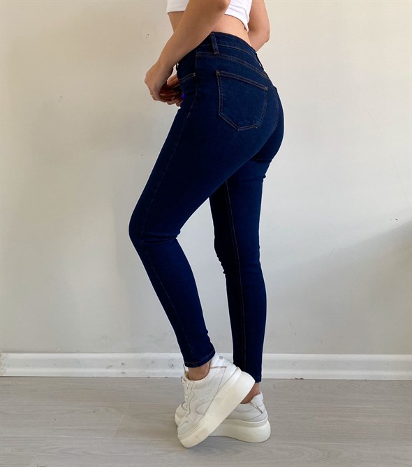 Lacivert Big Size Skinny Jean