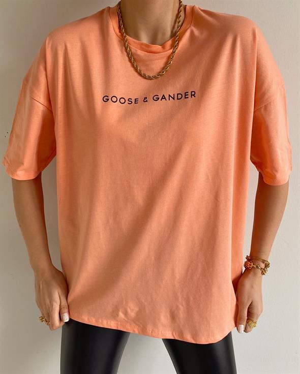 Mercan Goose Gander Yazılı Tişört