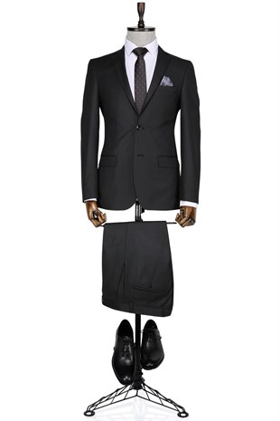 Buenza Klasik Siyah Erkek Takım Elbise