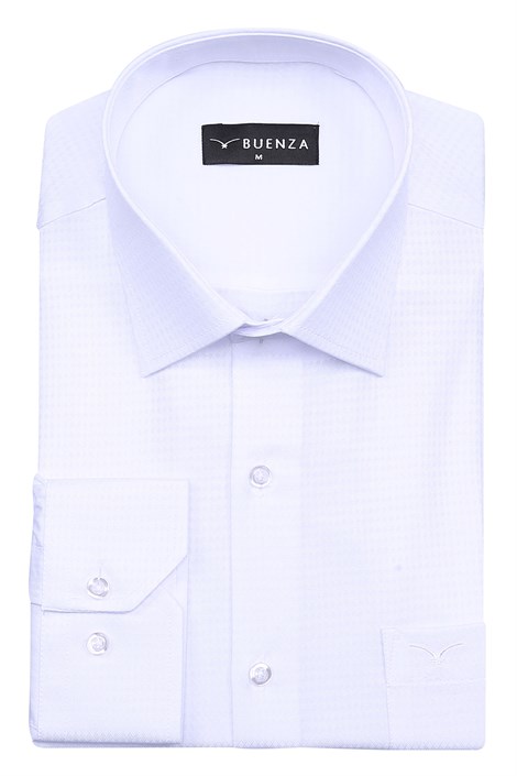 Buenza Sry 4197 Uzun Kol Klasik Gömlek - Beyaz