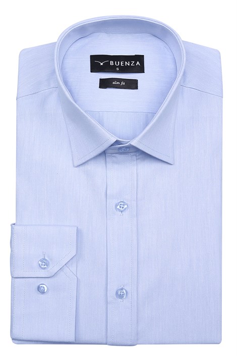 Buenza Sry Denim Slim Fit Uzun Kol Gömlek - Açık Mavi