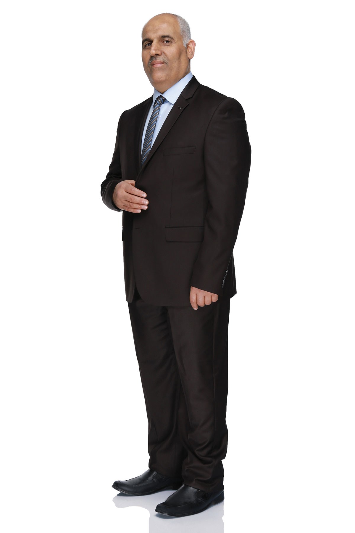 Buenza 120S Büyük Beden Erkek Takım Elbise-Kahverengi