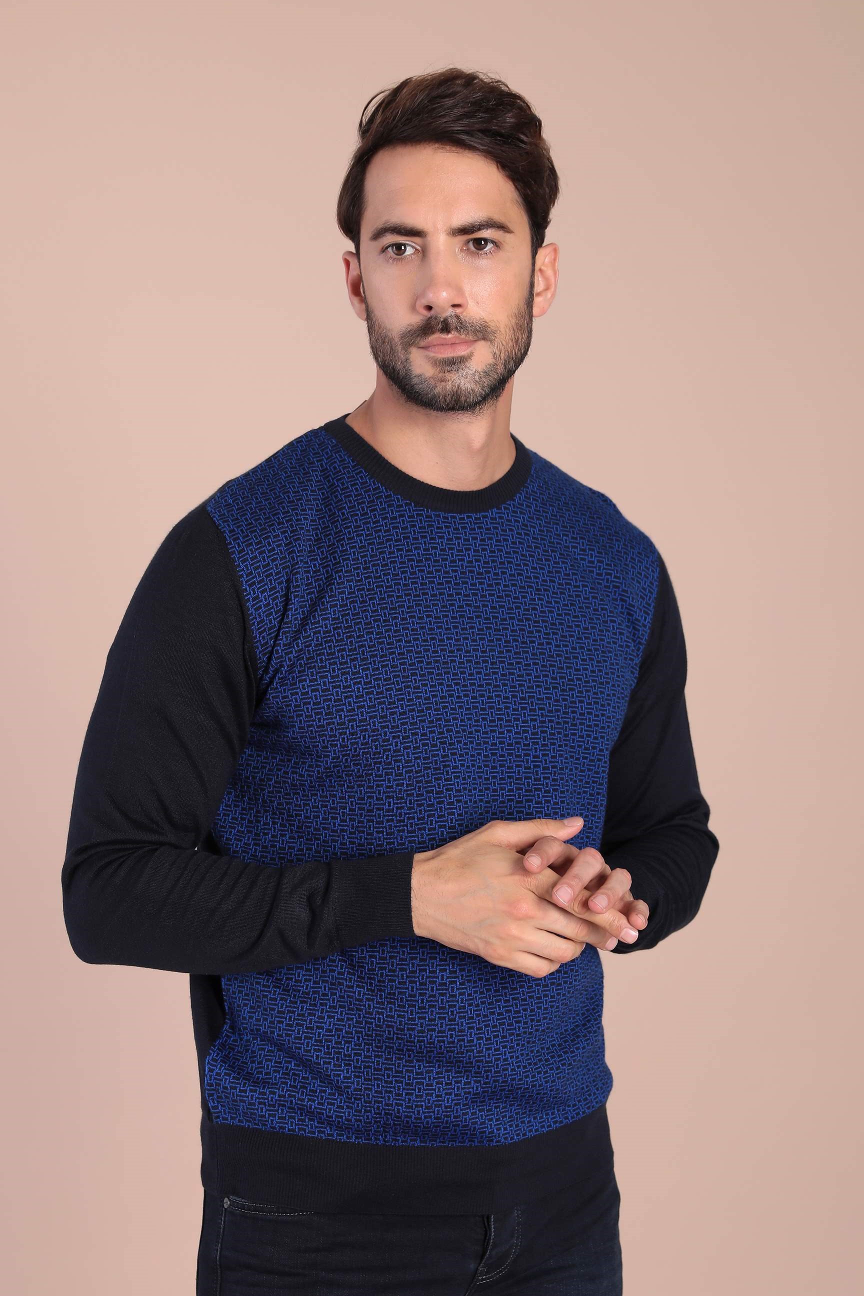 Ferraro Bisiklet Yaka Superfine Yün Kazak