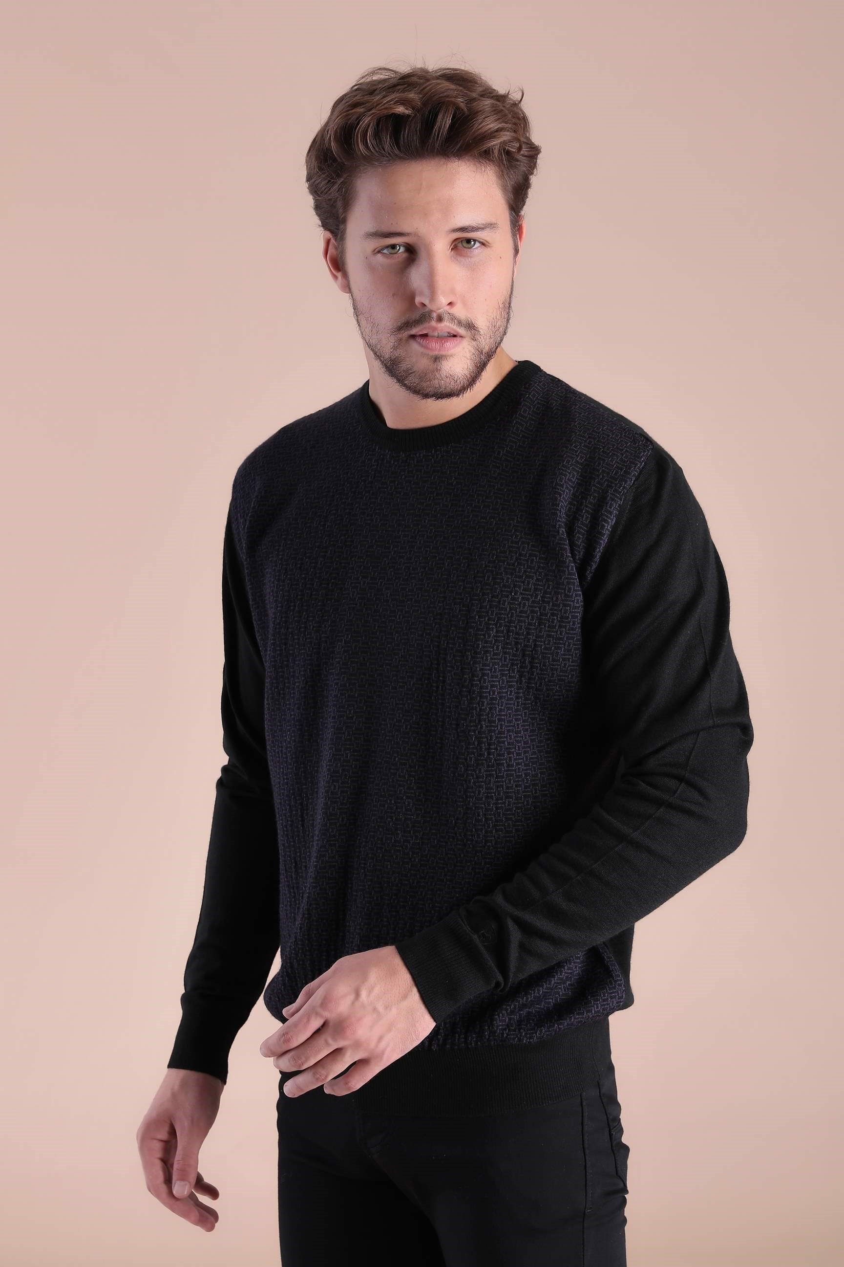 Ferraro Bisiklet Yaka Superfine Yün Kazak