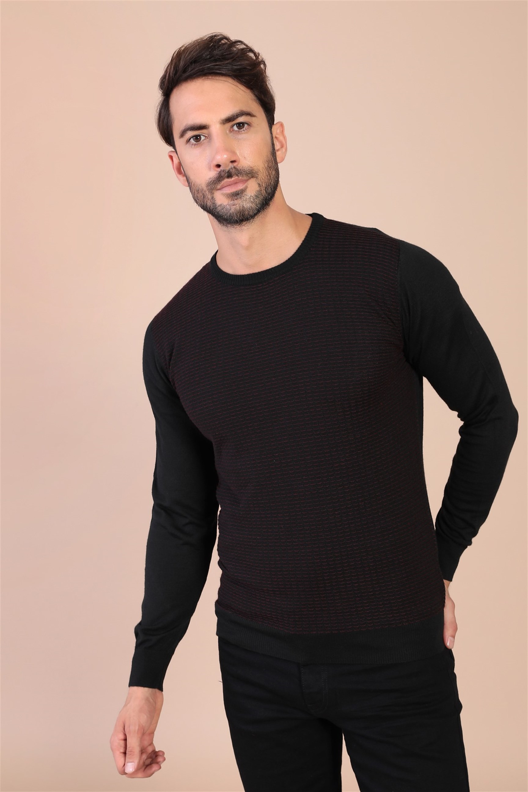 Ferraro Bisiklet Yaka Superfine Yün Kazak