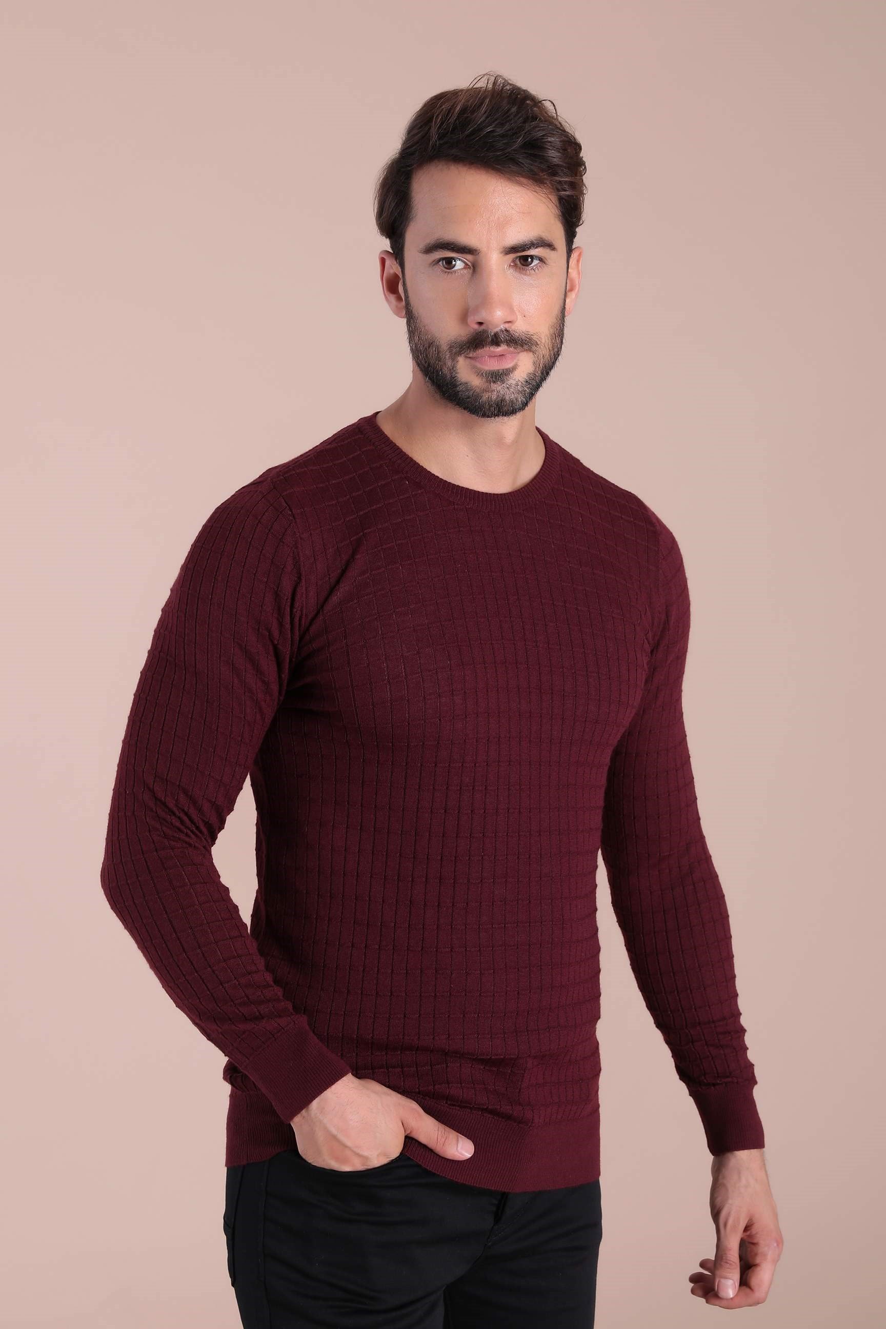 Ferraro Bisiklet Yaka Superfine Yün Kazak