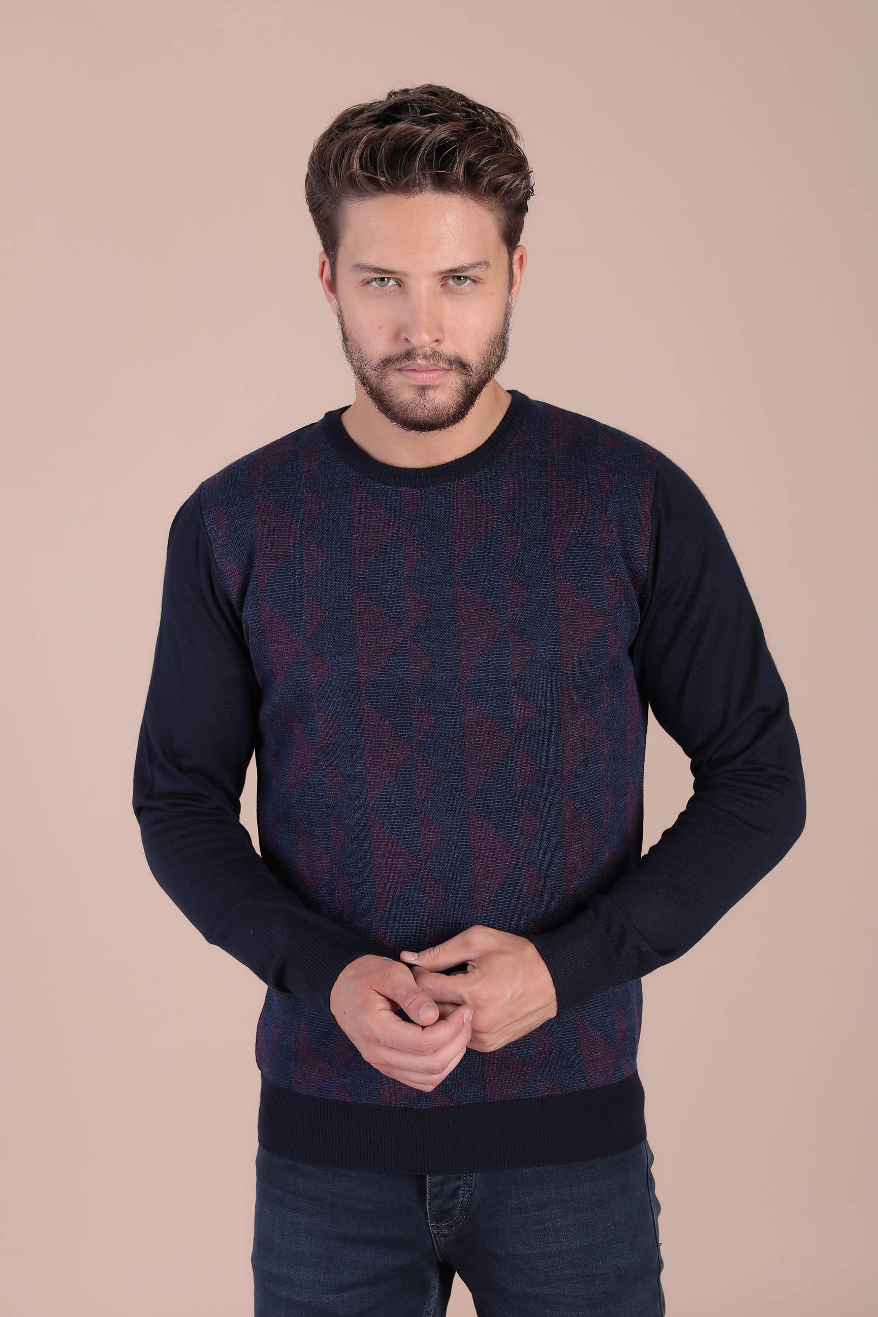 Ferraro Bisiklet Yaka Superfine Yün Kazak