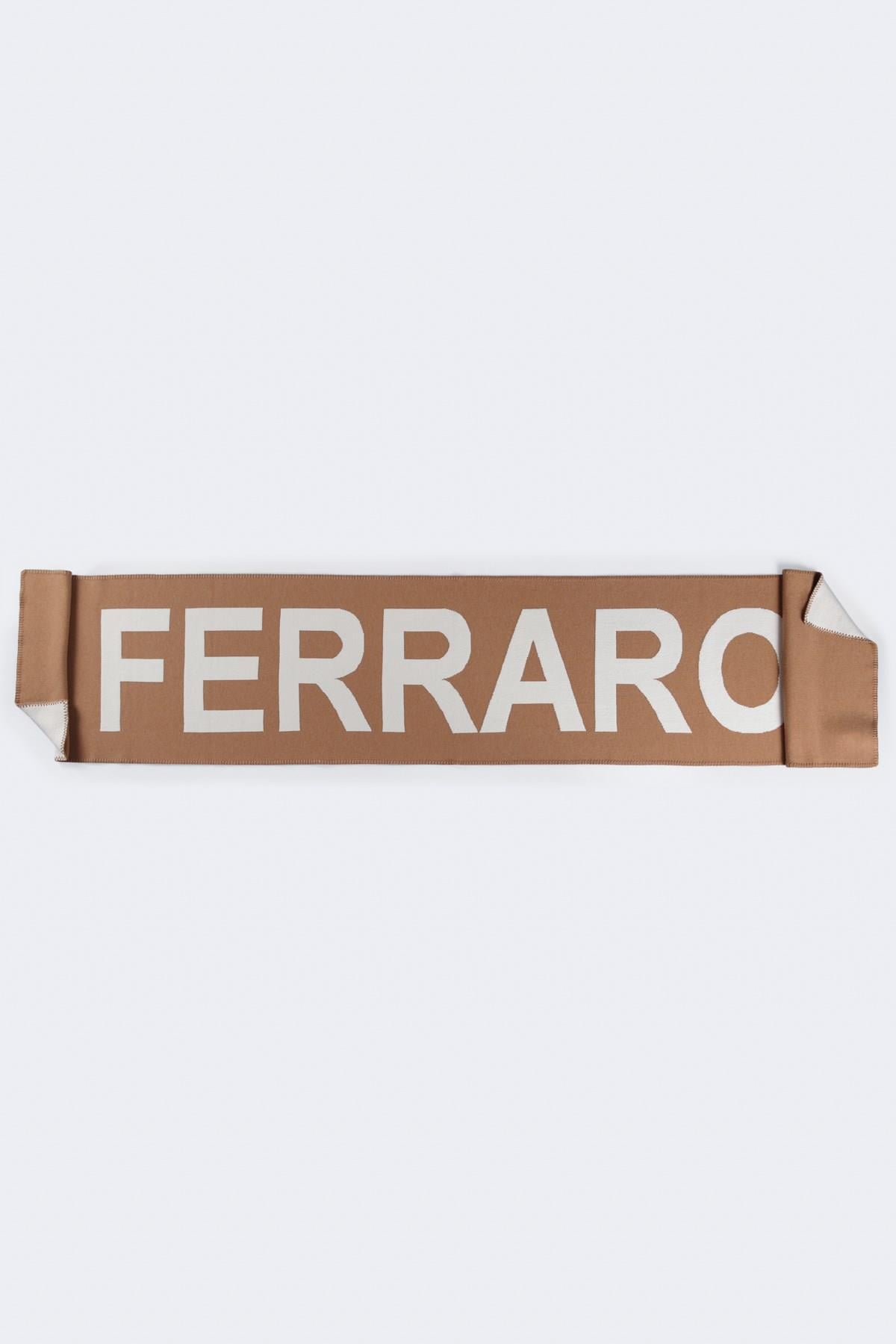 Ferraro Camel/Ekru Kroşeta Detaylı Kaşmir Karışımlı Kadın Triko Atkı