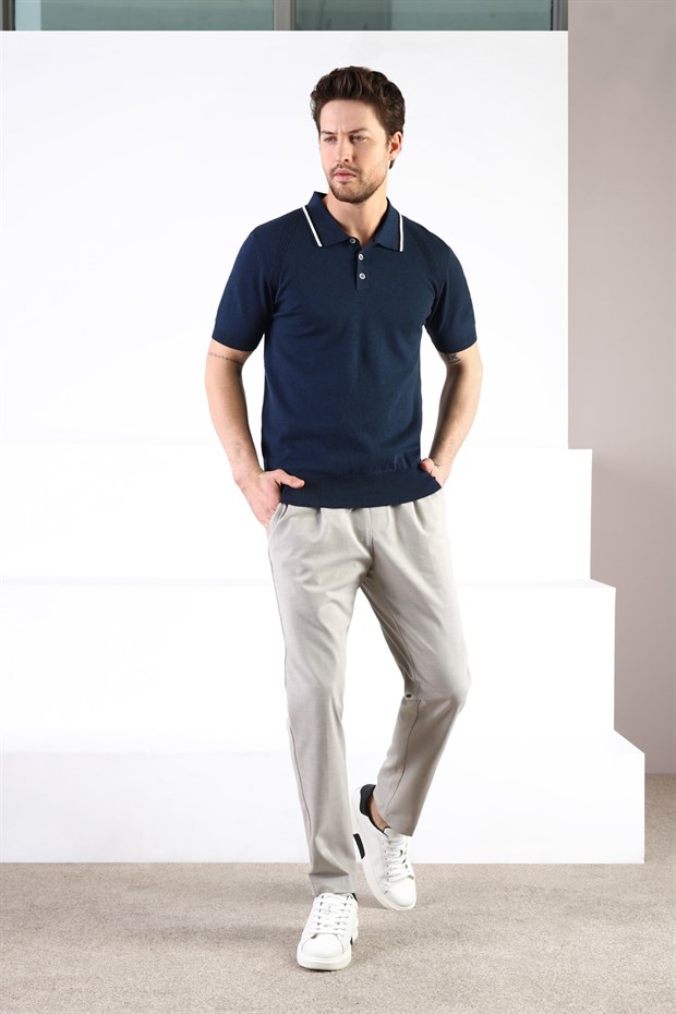 Ferraro A.Laci Düğmeli Polo Yaka %100 Pamuk Erkek Triko T-Shirt