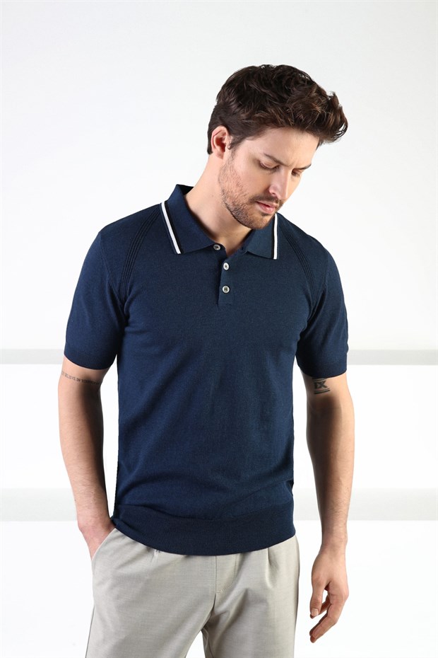Ferraro A.Laci Düğmeli Polo Yaka %100 Pamuk Erkek Triko T-Shirt
